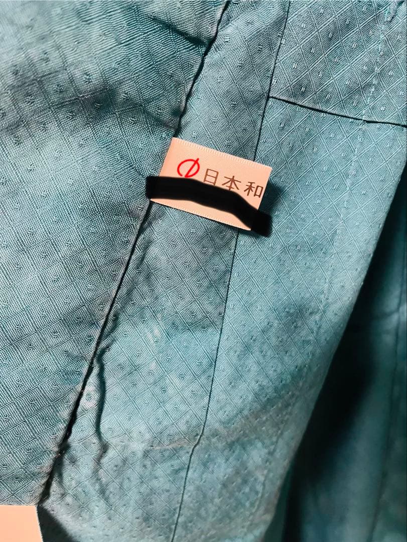 【正絹】となみ織物 南蛮七宝 洗える長襦袢 夏単衣用 日本和装　共布居敷当付