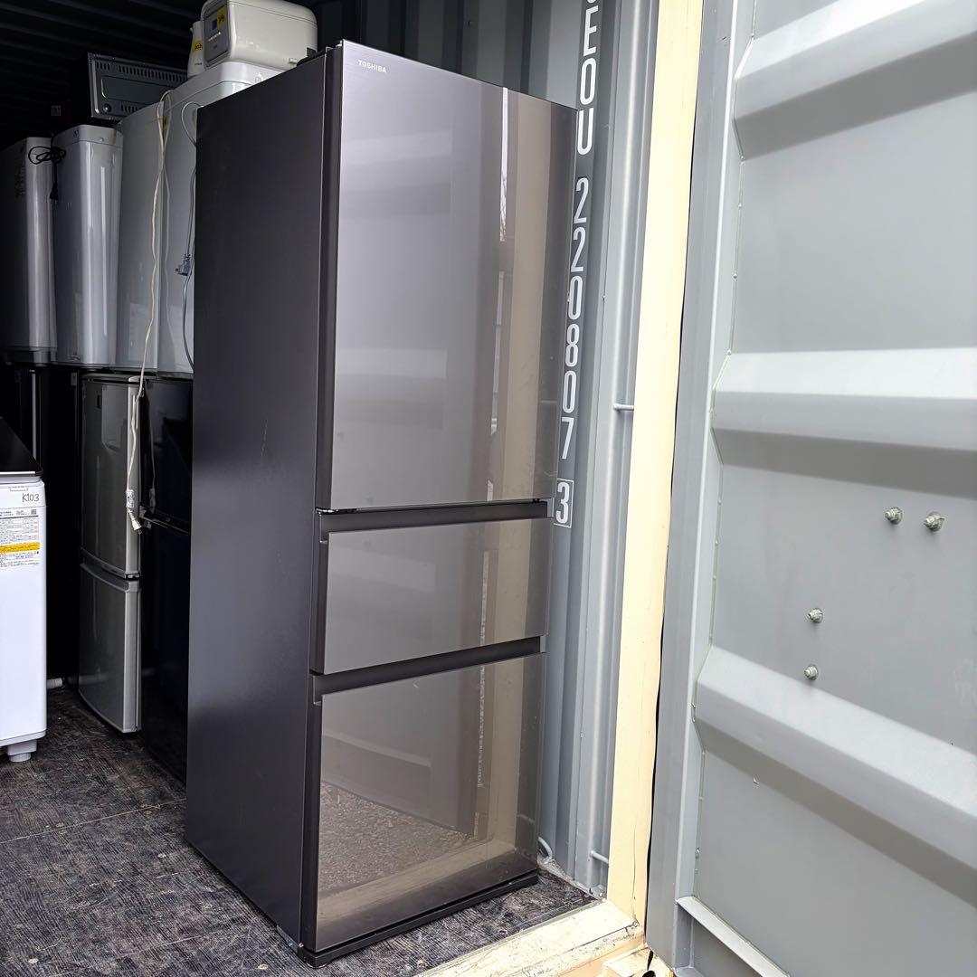 378取付無料！定価約14万！ほぼ新品！東芝ベジータ高性能シルバー3ドア冷蔵庫