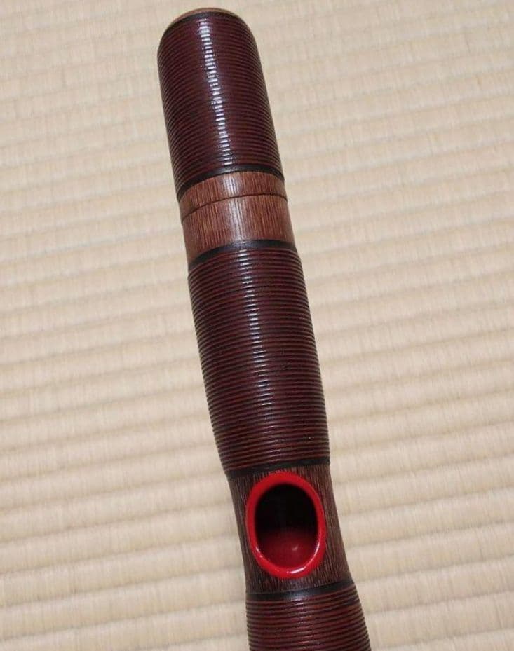 25日まで値下げします。★龍笛（朱色・籐巻・煤竹）