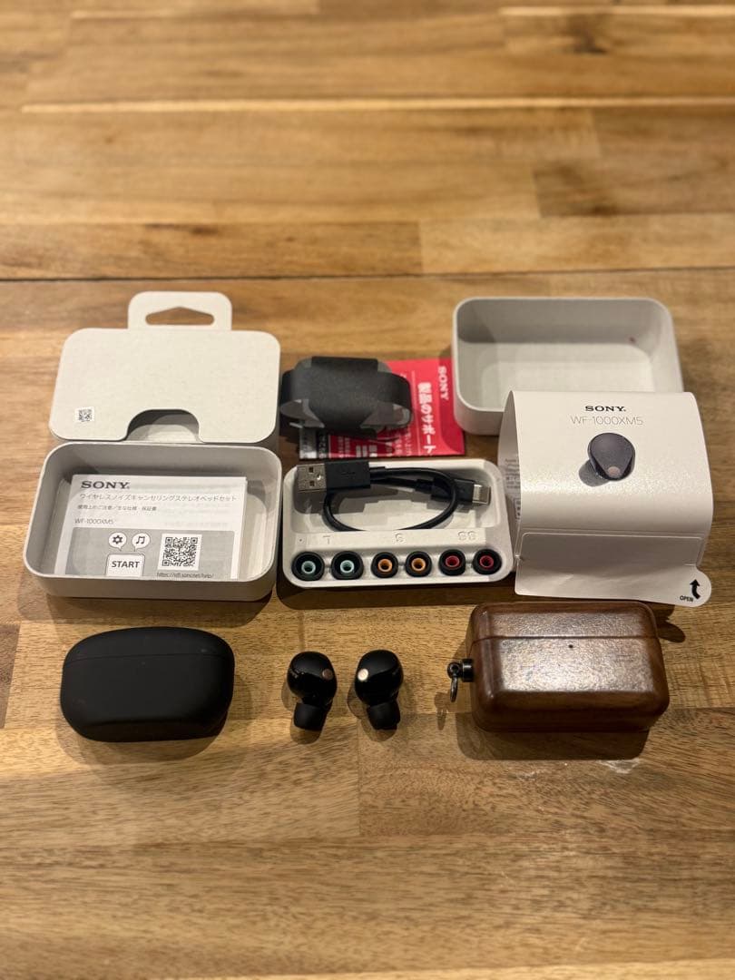 SONY WF-1000XM5 ワイヤレスイヤホン 木製ケース付き ソニー 美品
