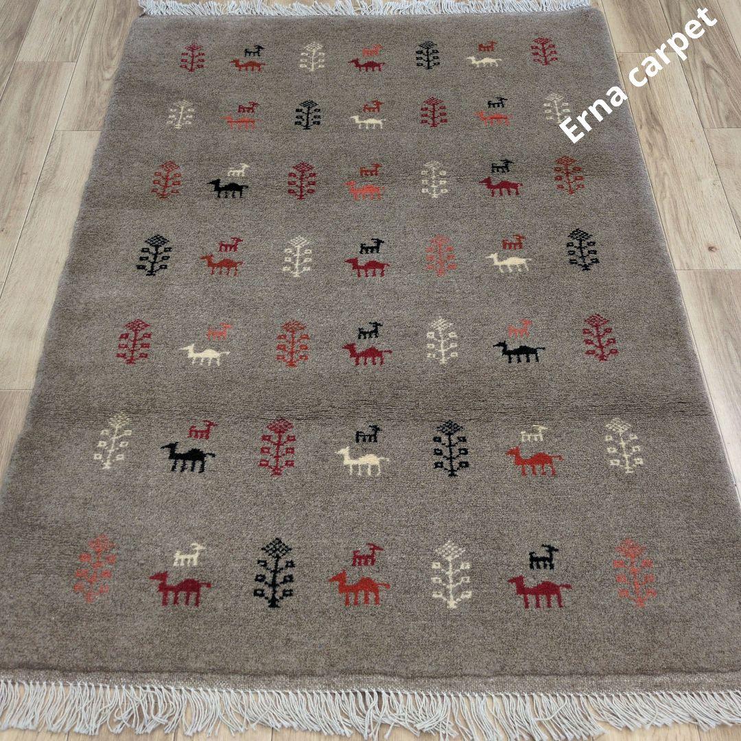 Winter SALE ペルシャ絨毯　ギャッベ　新品 147x105cm