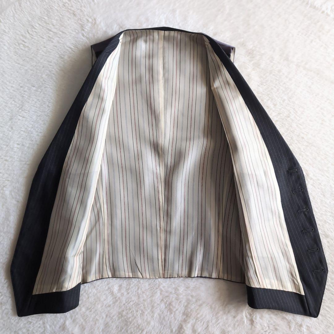 ポロラルフローレン ストライプ ビンテージ スーツ スリーピース チャコール