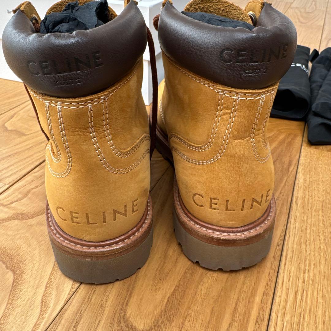 CELINE ブーツ ヌバック レースアップ
