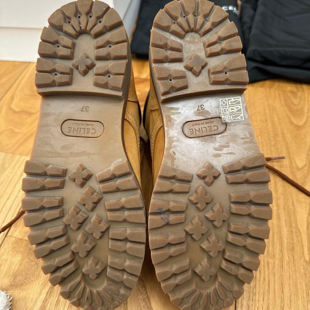 CELINE ブーツ ヌバック レースアップ