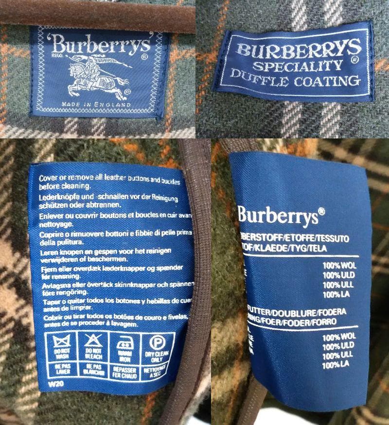 Burberry’ｓ　ウール フード付き　ダッフルコート 　オリーブグリーン