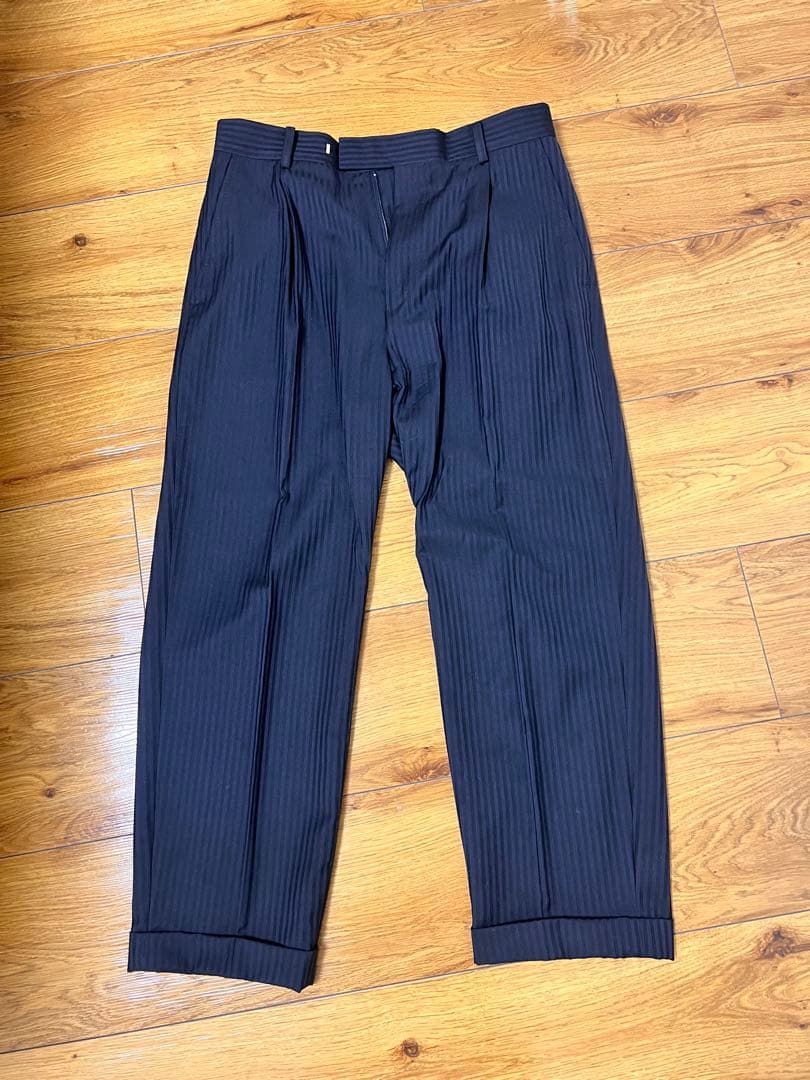 ホ*ィ様 WACKOMARIA DORMEUIL PLEATED TROUSER