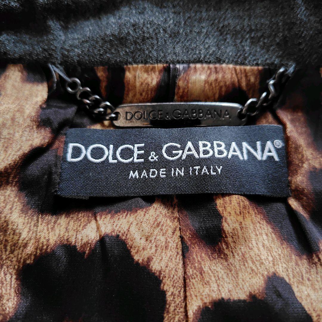 美品 テーラードジャケット レオパード グレー　ドルガバ ベルト 2way