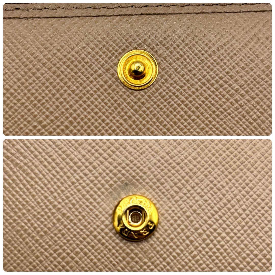 プラダ ベージュ 名刺入れ サフィアーノ カードケース PRADA