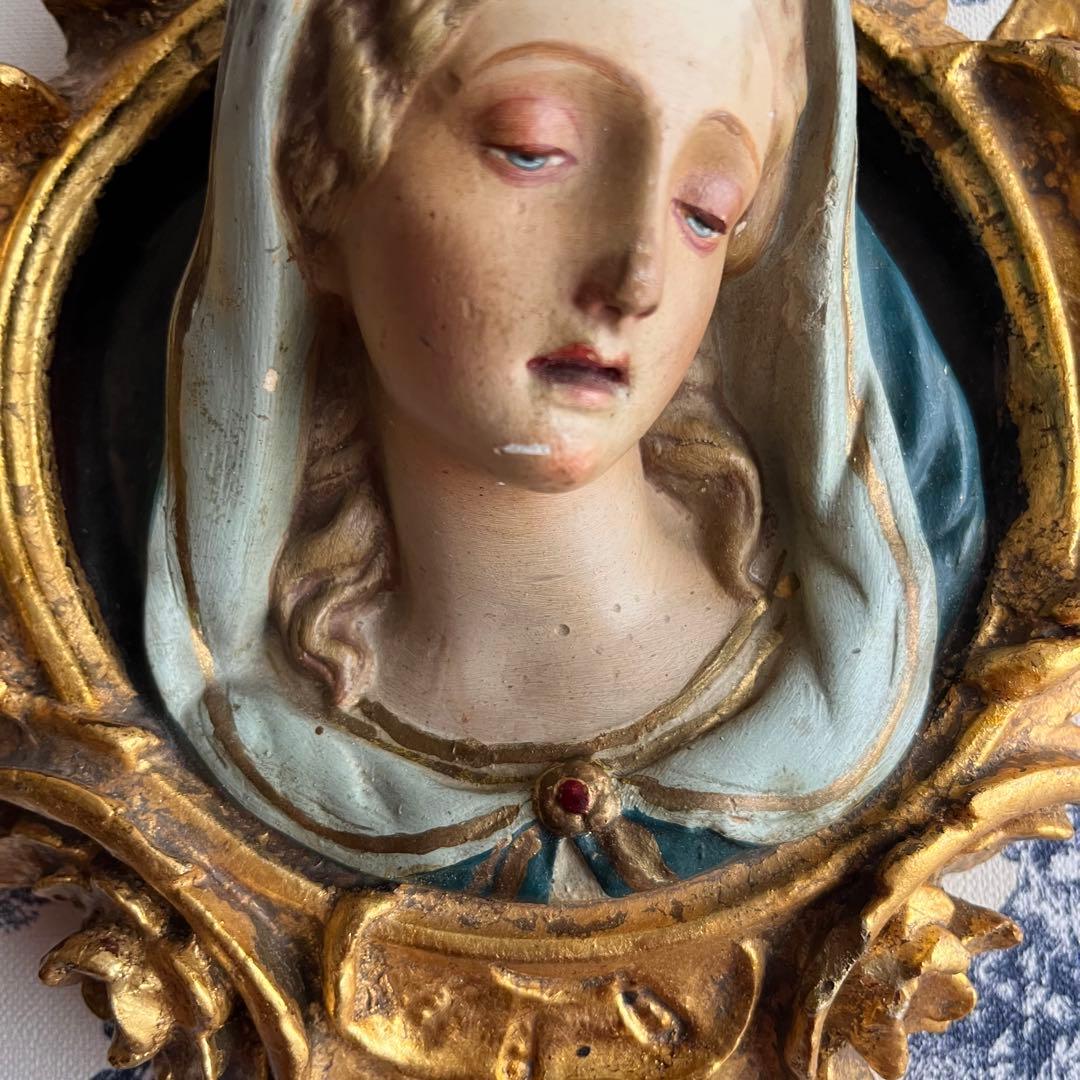 フランスアンティーク ♧ 嘆きの聖母 ♧ レリーフ27cm