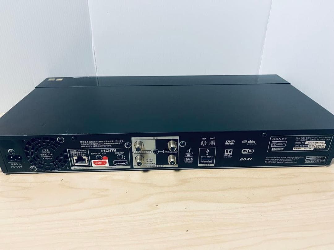SONY BDZ-FBW1000 4Kブルーレイレコーダー1TB