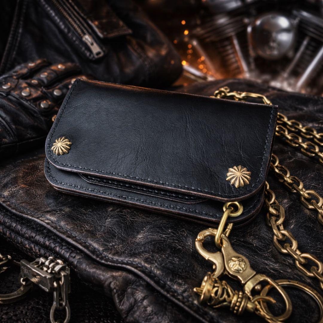 トラッカーウォレット　馬革　CA008 ミドル