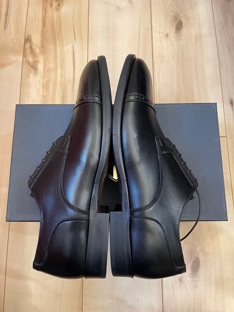 日本製新品GERMINALジェルミナル 黒外羽根ストレートチップ　UK8