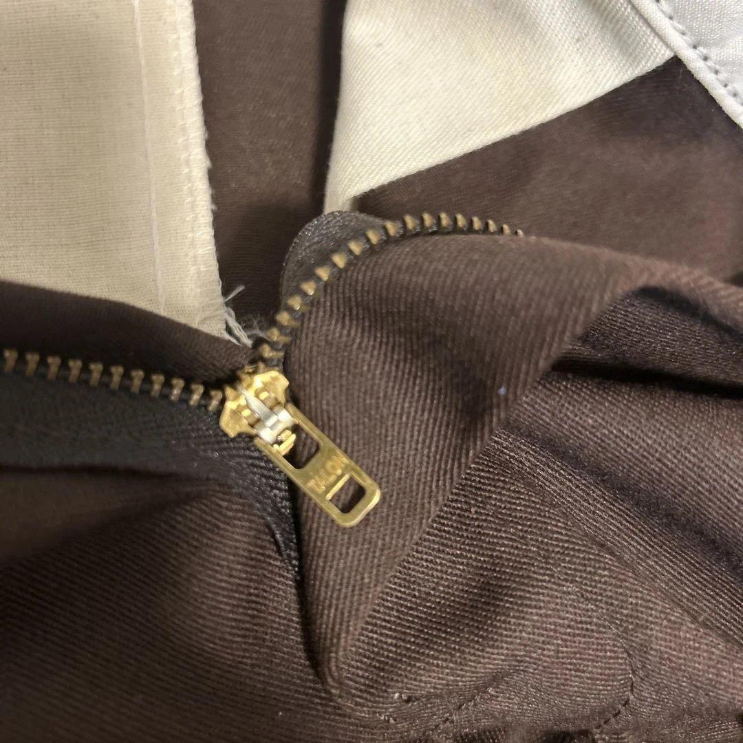 USA製 Dickies 874 ブラウン/ TALON ジップ　裾上げ