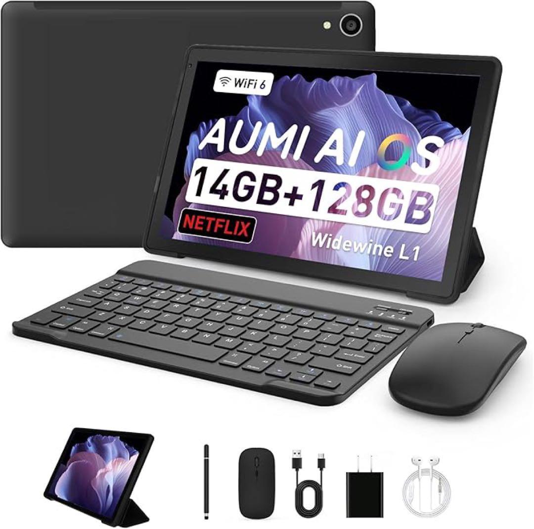 Android 14 AUMI AI タブレット 10インチ 8コアCPU