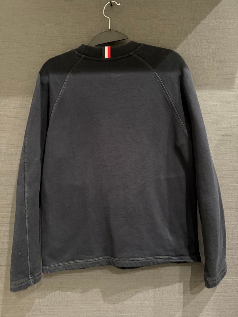 モンクレール スウェット ビッグワッペン ロゴ ブラック S 正規品