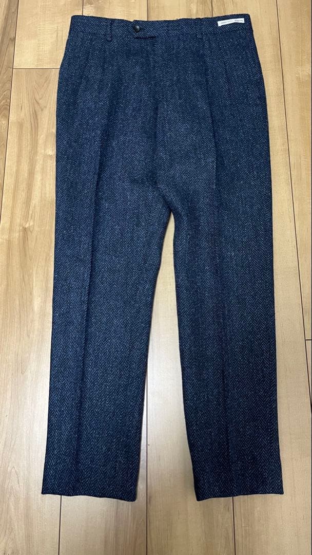 SUITS SELECT ハリスツイード ダークブルーヘリンボーン スラックス