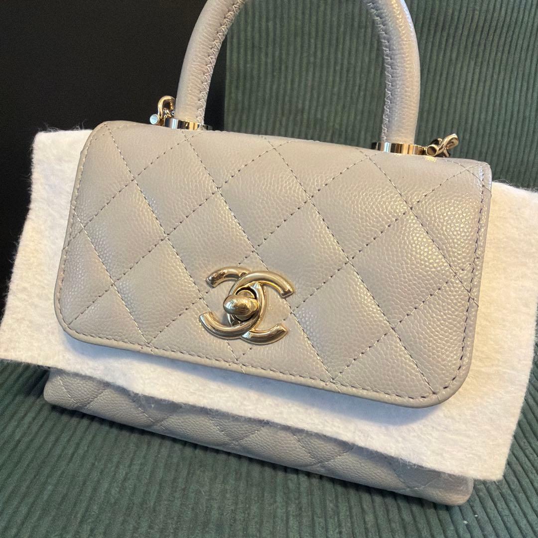 【nn】新品未使用★CHANEL ココハンドル14.5 グレー限定色★