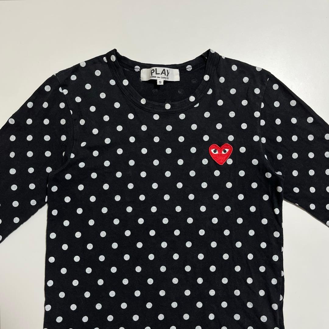 PLAY COMME de GARÇONS 長袖カットソー ドット ブラック S