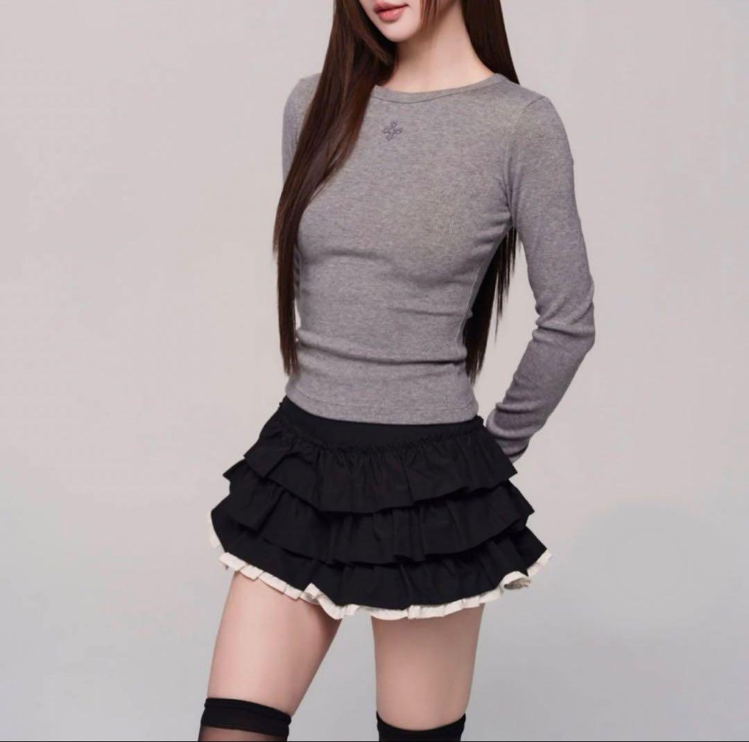 スカート Charm Frill Culotte Mini Skirt