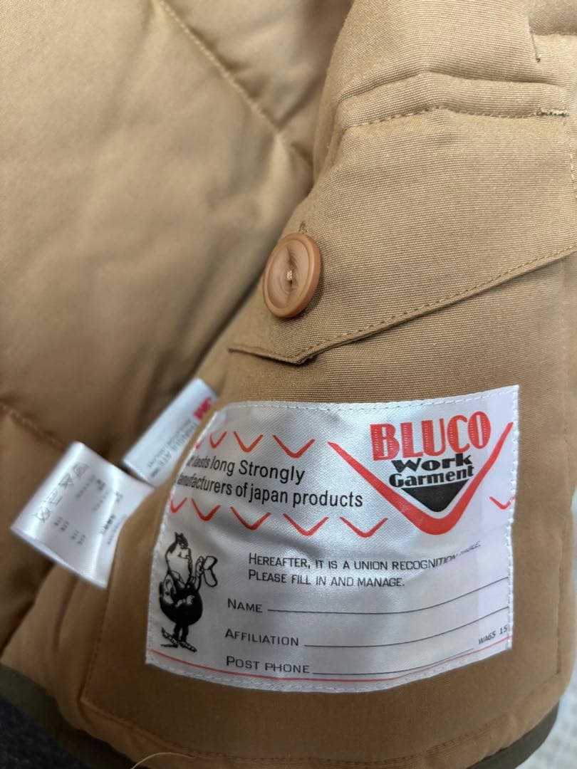 専用-値下げ Bluco workgarment ダウンベスト L