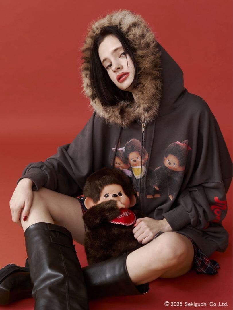 Monchhichi x jouetie パーカー モンチッチ×ジュエティ