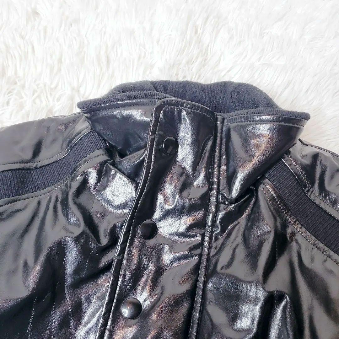 Mizuno Victory Stage ジャケット ブラック　銀　光沢コート