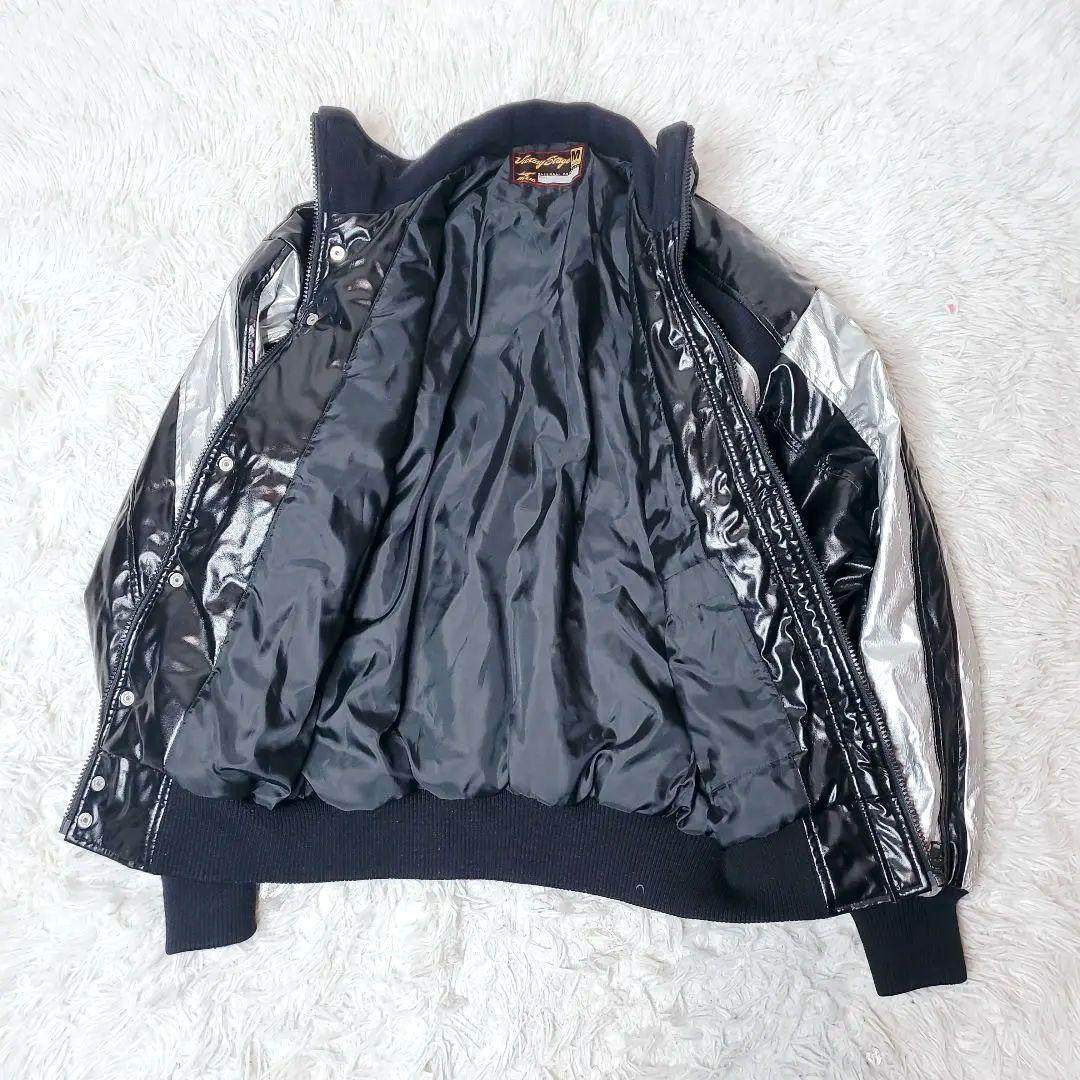 Mizuno Victory Stage ジャケット ブラック　銀　光沢コート