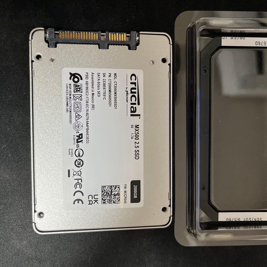 crucial MX500 2000GB 2.5インチSSD