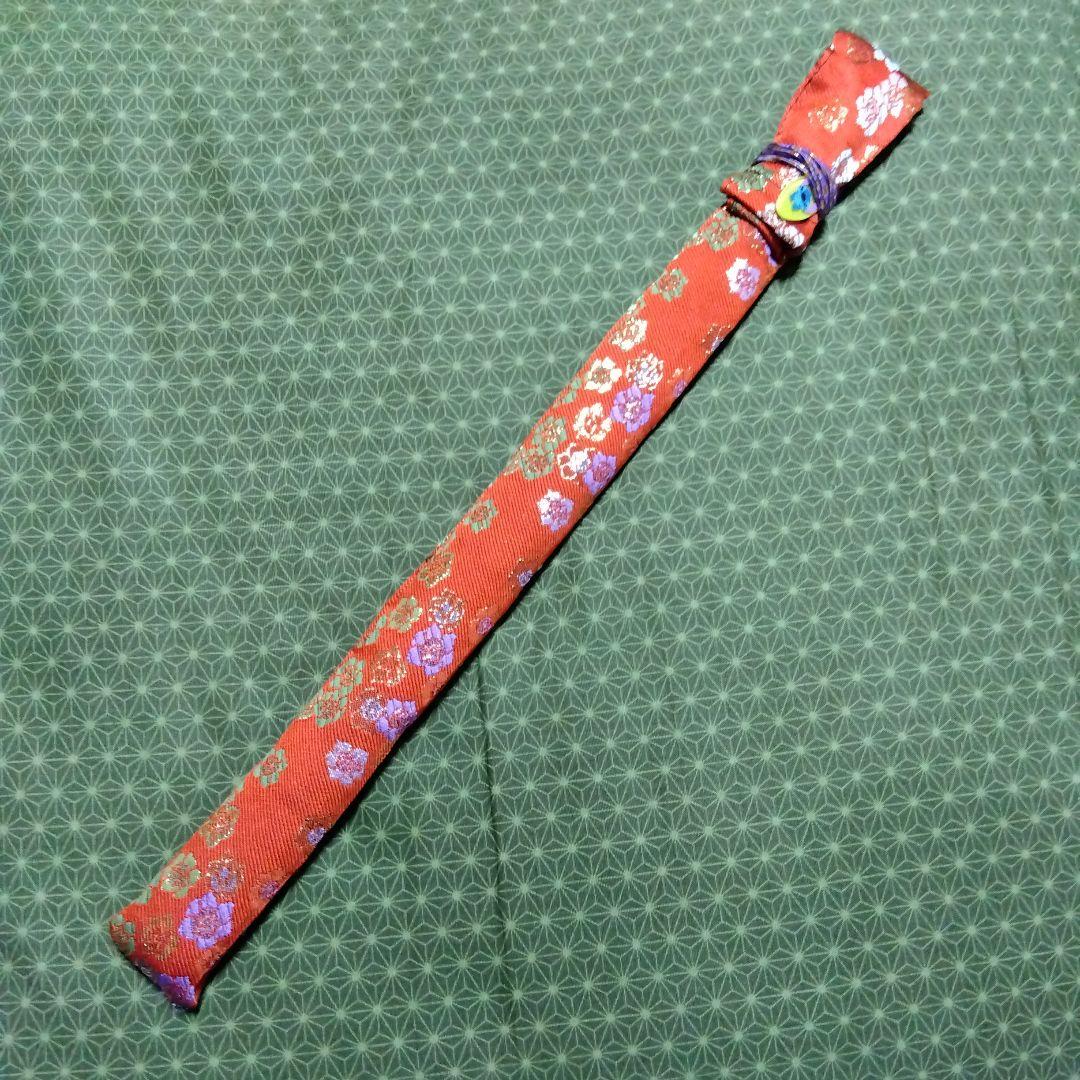 マルヨシ‼️篠笛 黒と赤 7穴　漆塗り　笛袋付