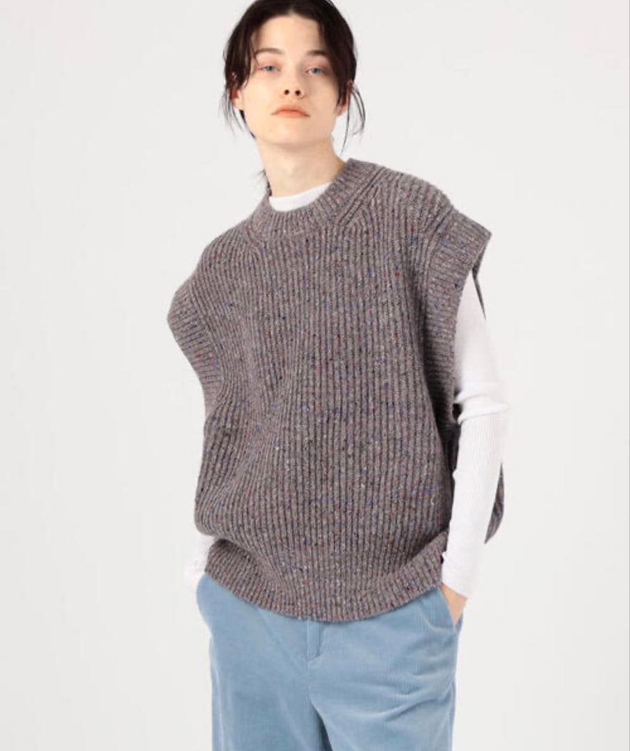 【美品】GALERIE VIE ネップツイード クルーネックベスト