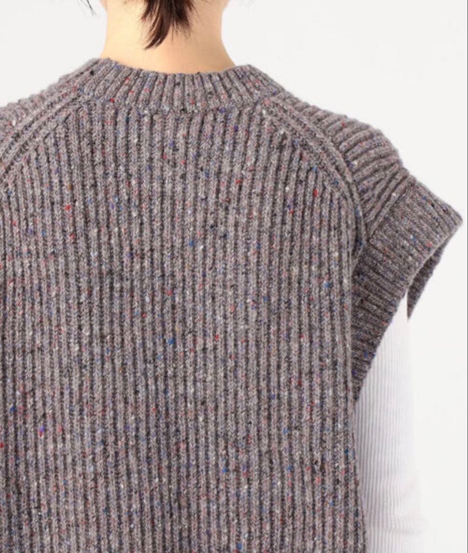 【美品】GALERIE VIE ネップツイード クルーネックベスト