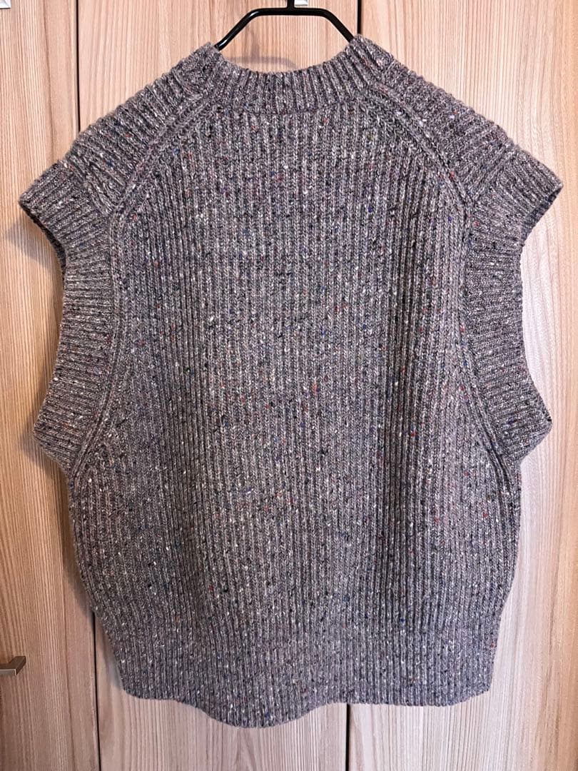 【美品】GALERIE VIE ネップツイード クルーネックベスト