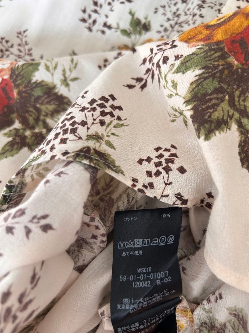 キャバン　花柄　シャツ