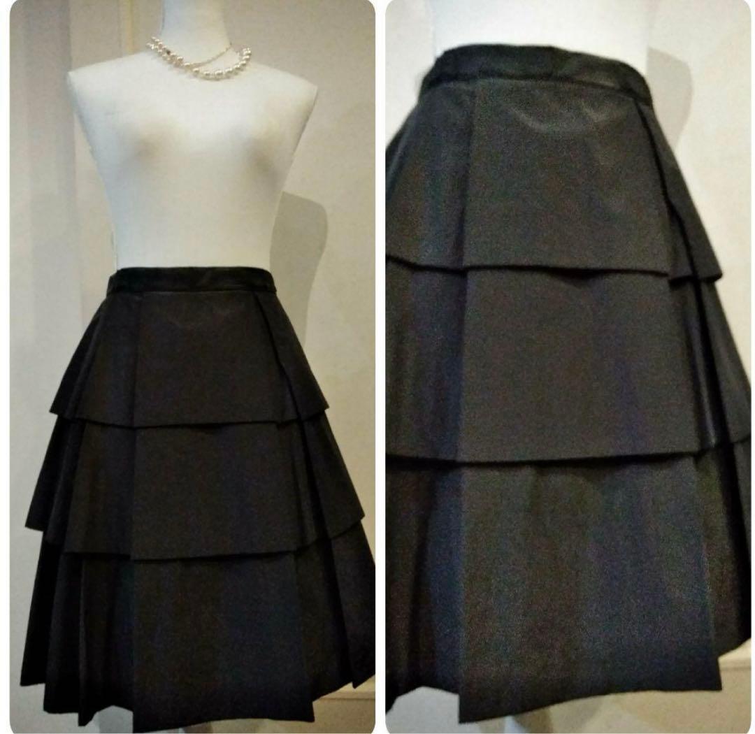 値下げ❗️美品✨UNTITLEDラメツイードスーツ、黒スカートコサージュ4点セット