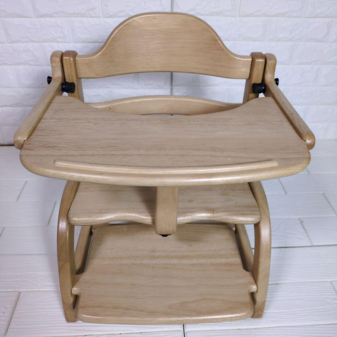 ◎未使用級◎　大和屋 　すくすくローチェアⅡ NA 木製　◎テーブルカバー付き◎