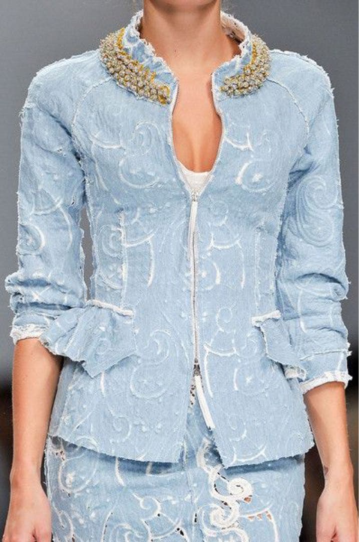 エルマンノシェルヴィーノコレクションデニムジャケット40エルマノシェルビーノ