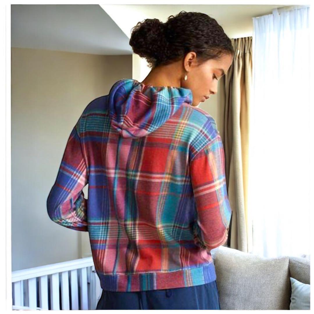 人気Polo Ralph Lauren チェック柄パーカーＬ