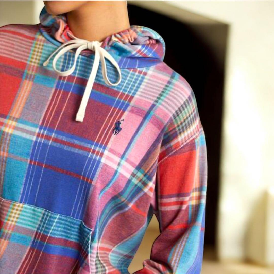 人気Polo Ralph Lauren チェック柄パーカーＬ