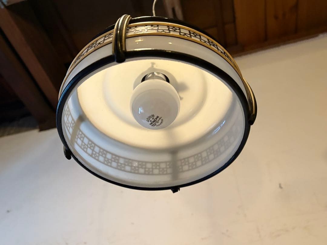 レトロ 電笠 アンティークスタイル ペンダントライト 幾何学模様①