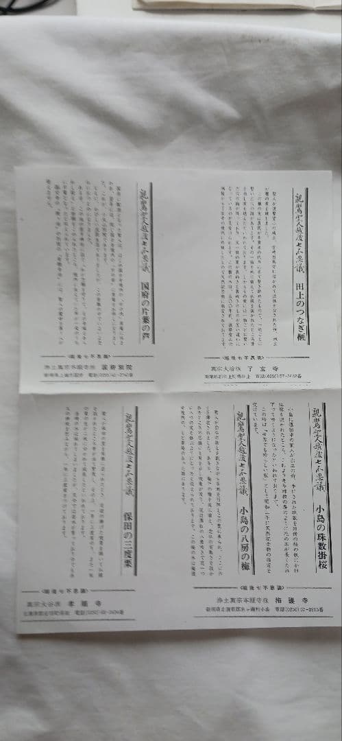 親鸞聖人越後七不思議の集印済の絹地です、絵は山口邦人画、送料無料です