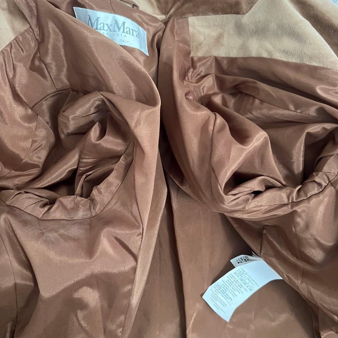 タグ付き✨マックスマーラ ジャケット ダブルブレスト ベロア キャメル 40