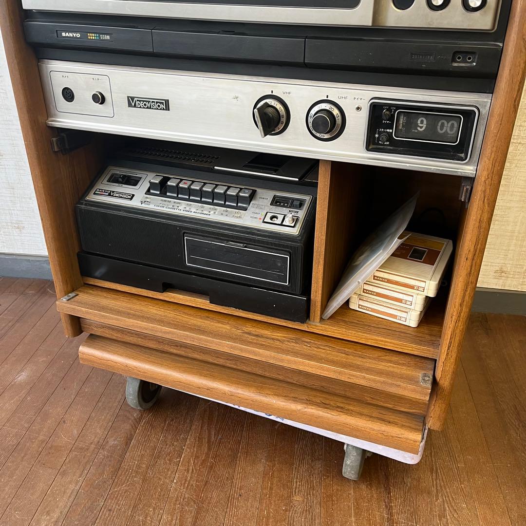 【アンティーク】SANYO サンヨー ブラウン管テレビ ビデオデッキ 古家電