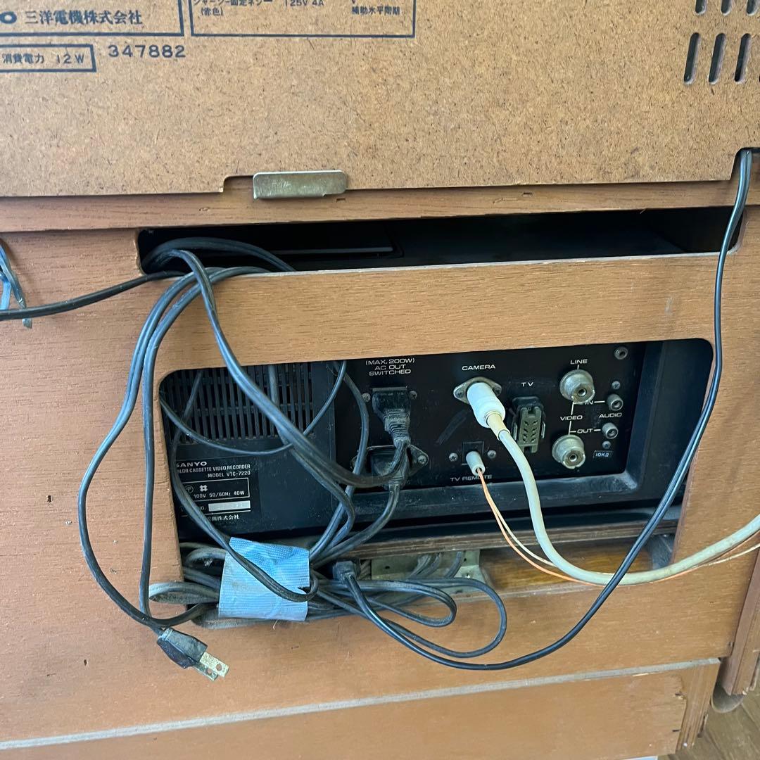 【アンティーク】SANYO サンヨー ブラウン管テレビ ビデオデッキ 古家電