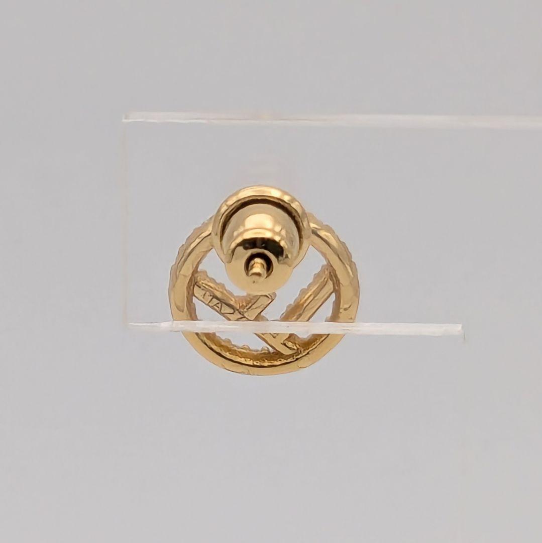 極美品 フェンディ FENDI エフイズ ラインストーン ゴールド ピアス 片方