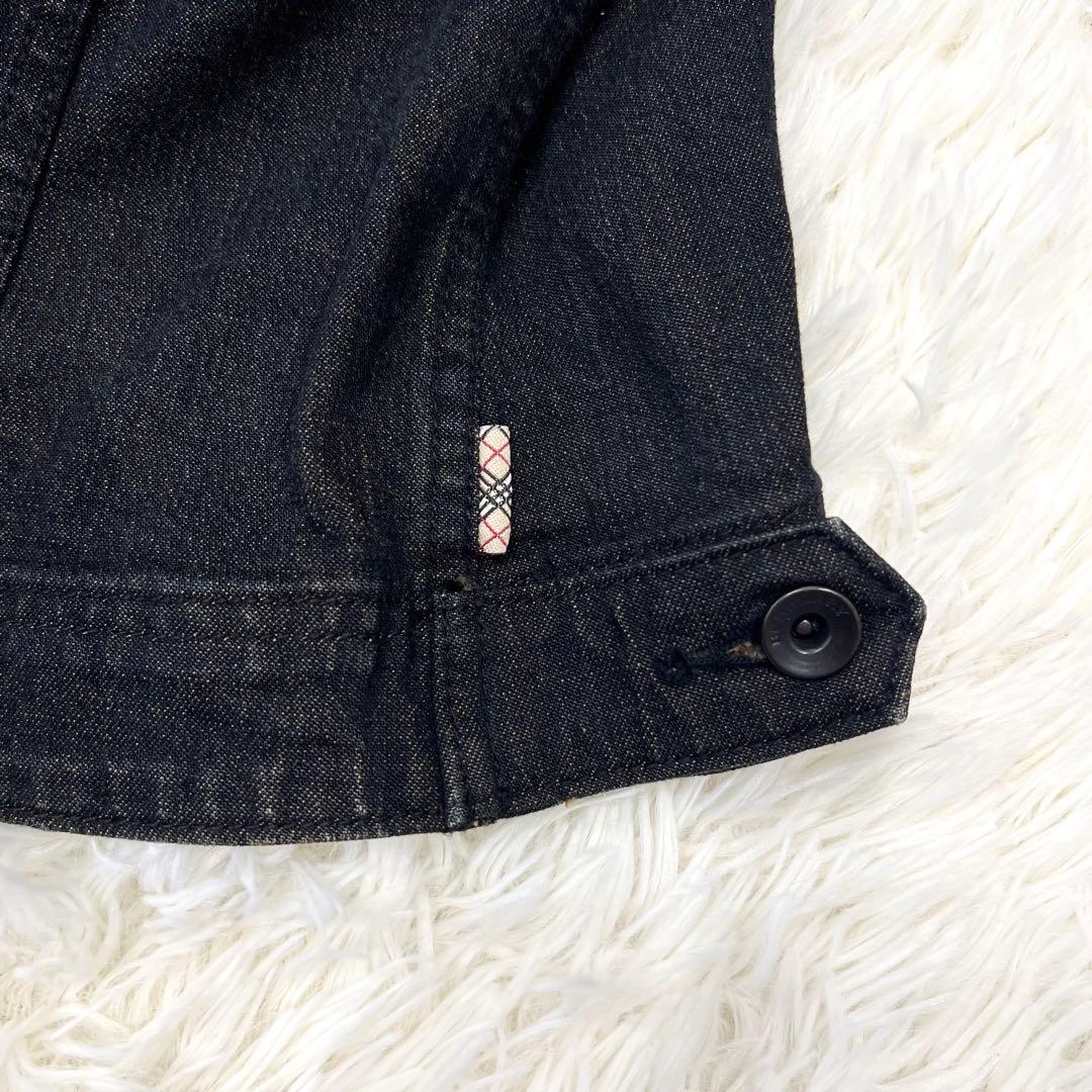 バーバリーロンドン デニムジャケット ノバチェック ブラック 42
