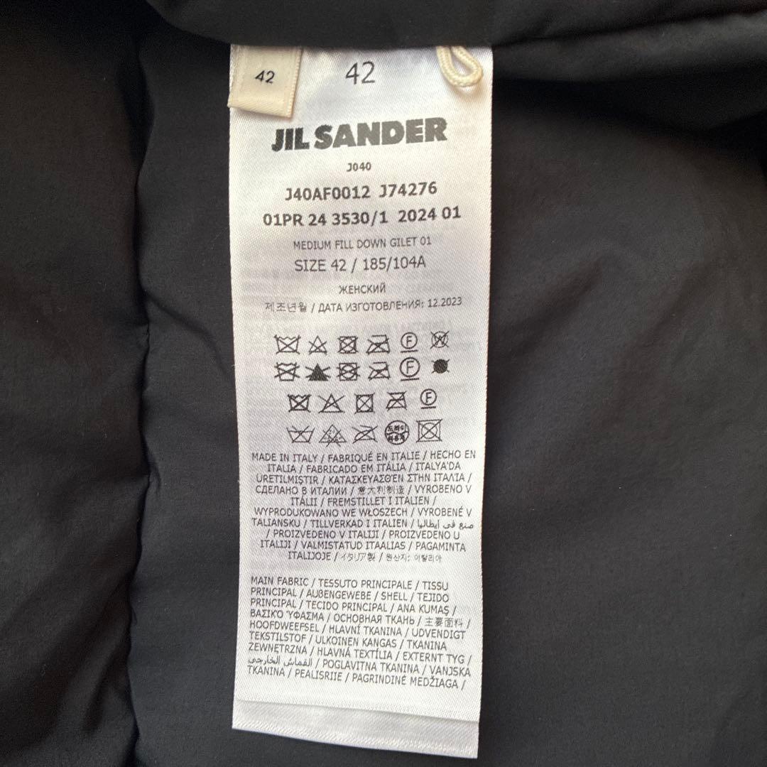 美品　JIL SANDER＋　ダウンベスト　ジレ　ブラック 42