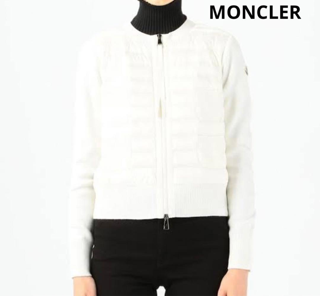 新品未使用　MONCLER ニットコンビダウンカーディガン　S