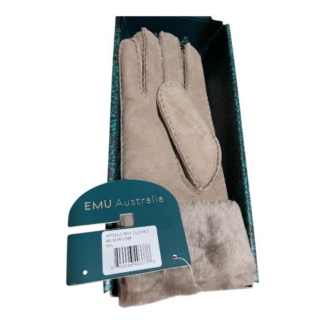 新品未使用　EMU Australia グレー手袋 ファー付き