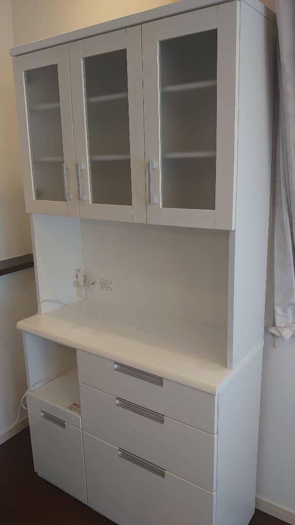 【UA】ニトリ　キッチンボード　ダリア　100KB-WH