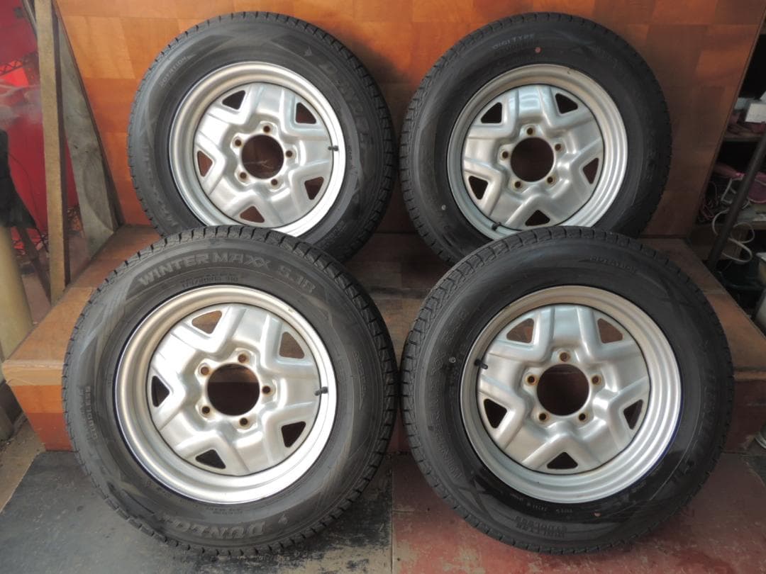 A30　175/80R16　ダンロップ　スタッドレス4本　バリ溝　ジムニー　サビ